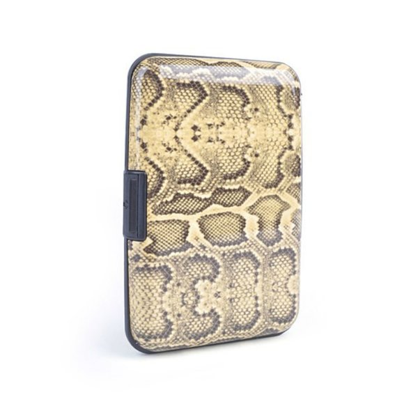 Yellow Snake Aluminum Wallet Credit Card Holder - Picture 1 of 1